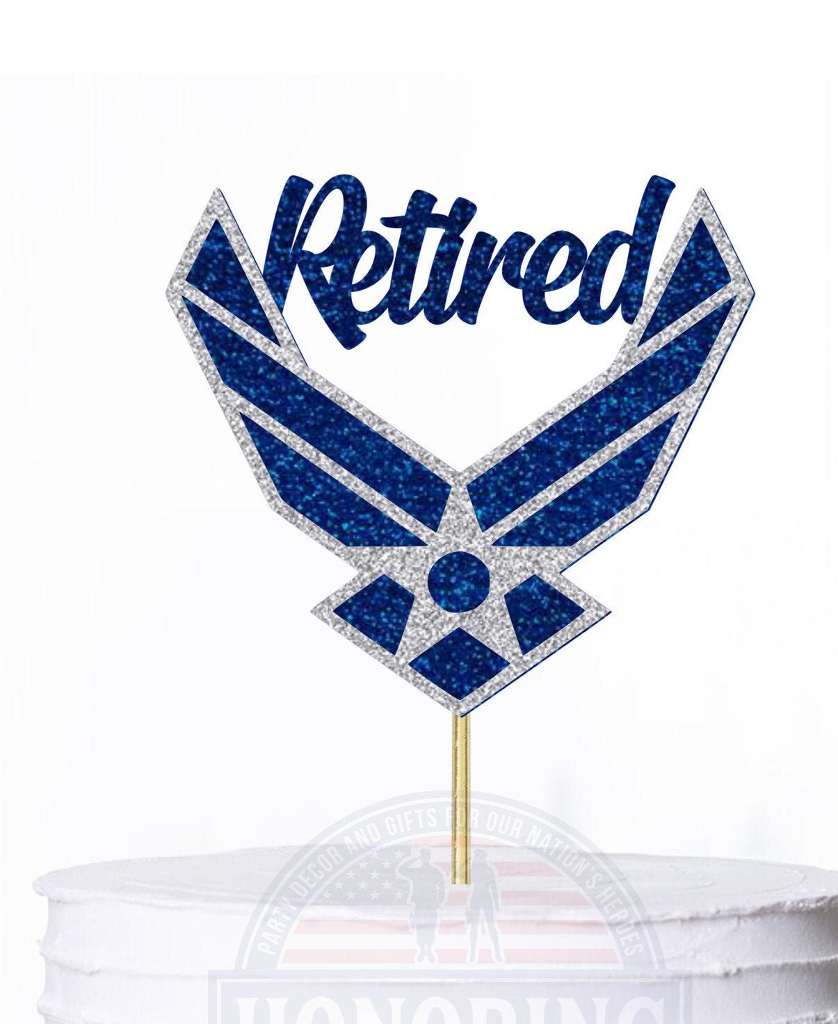 Air Force Retired Logo Cake Topper/Centerpiece.