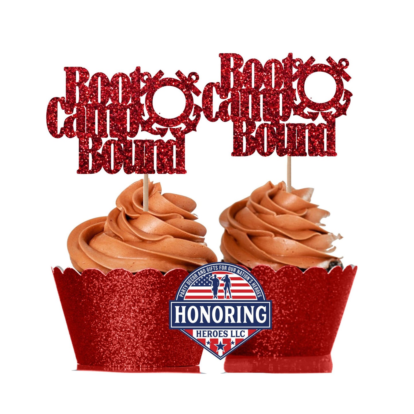 USCG Boot Camp Bound Cupcake Toppers. Coast Guard Enlistment Party