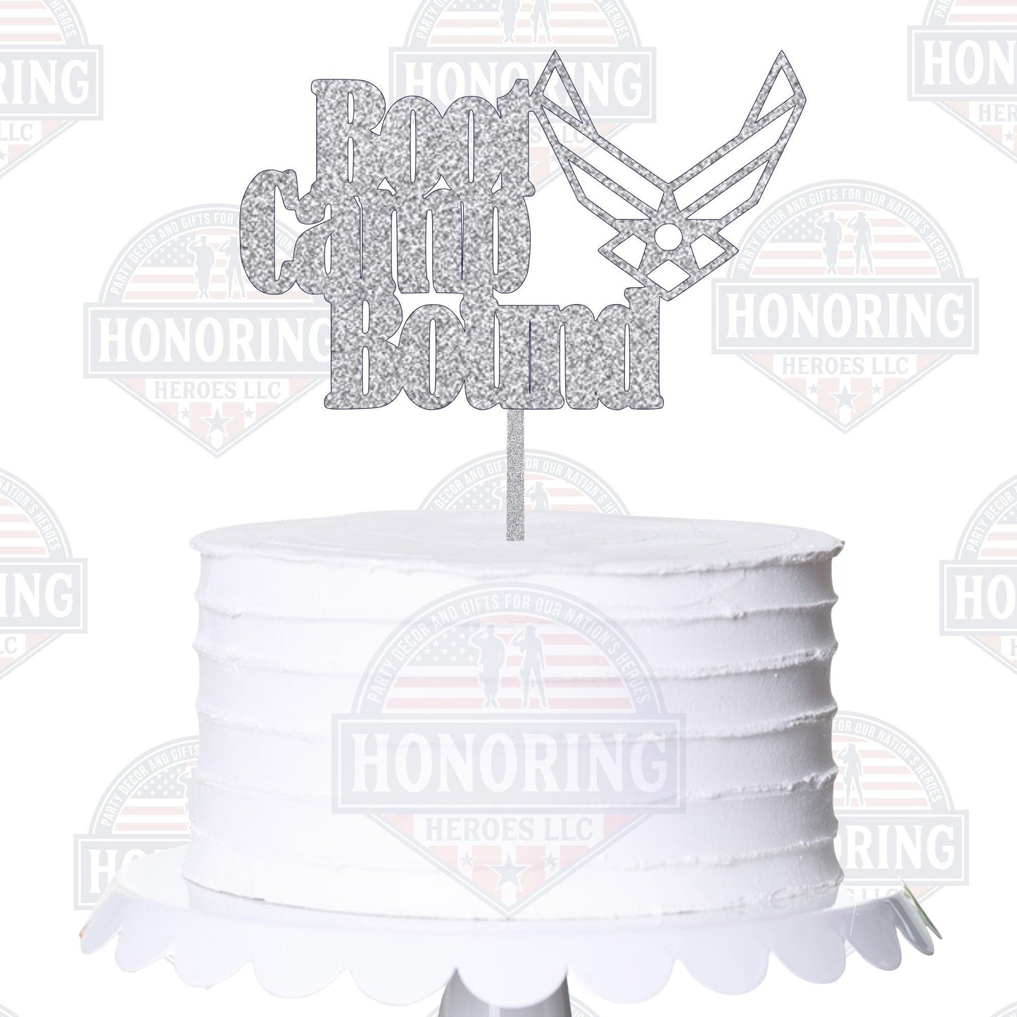 USAF Bootcamp Bound Cake Topper. Air Force Bootcamp Bound Cake Topper 7 Inches Wide