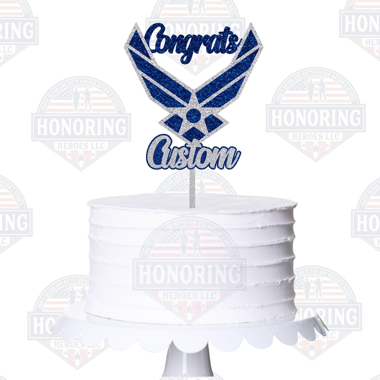 USAF Congrats with Customization Cake Topper/Centerpiece