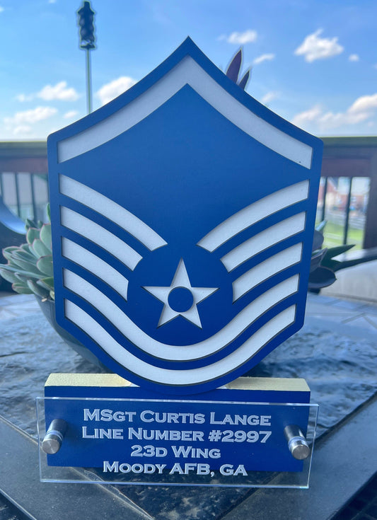 Air Force Engraved Standing Name Plate