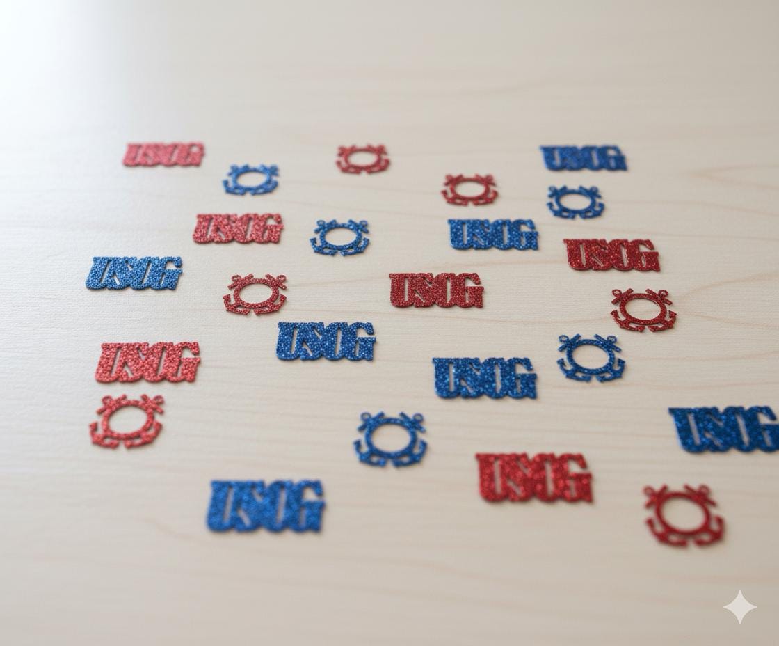 USCG Coast Guard and Emblem Confetti