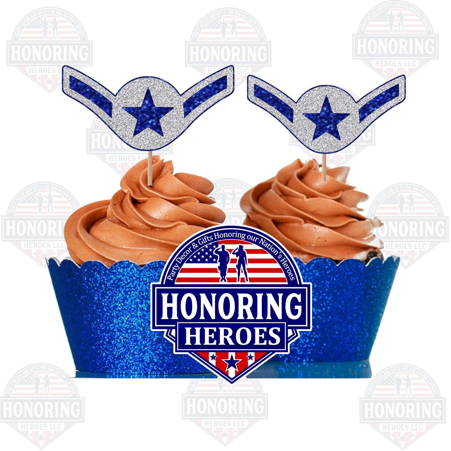 Air Force Enlisted Rank Cupcake Toppers