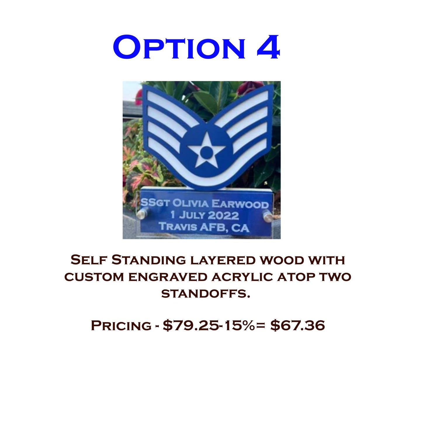 Custom Listing for Luke AFB MSgt Promotion