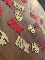 USMC AND Emblem Table Confetti. Marine Confetti Party Decor USMC enlistment, retirement, promotion
