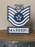 Air Force Self Standing Rank Name Plate