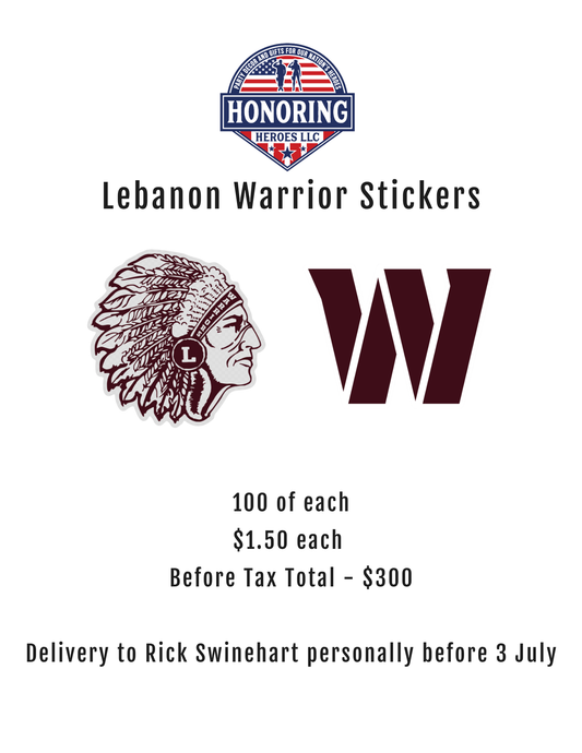 Lebanon Warrior Stickers