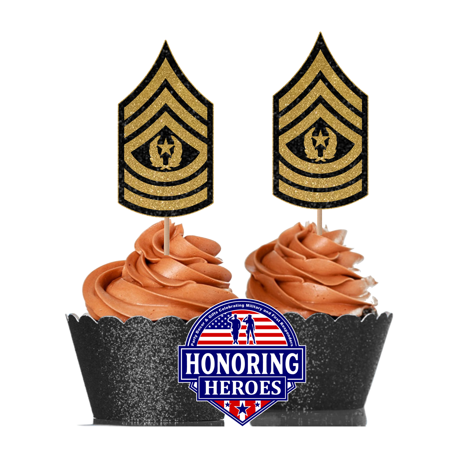 ARMY Enlisted Rank Cupcake Toppers