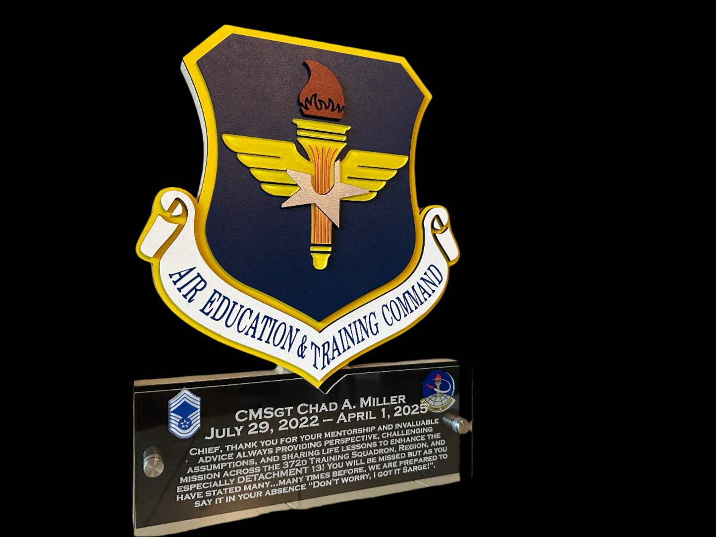 Military Badge Plaque