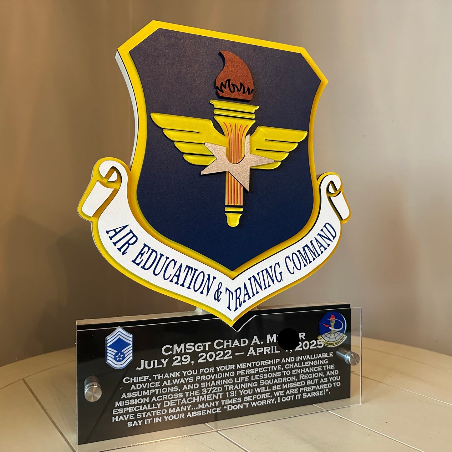 Honoring Heroes Signature Badge Plaques - Perfect for Military, EMT, Police and Firefighters!