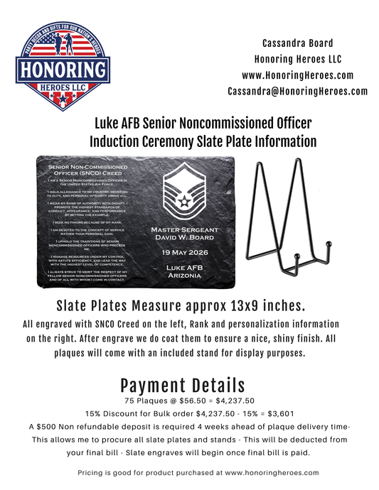 Luke AFB Slate Plate Deposit