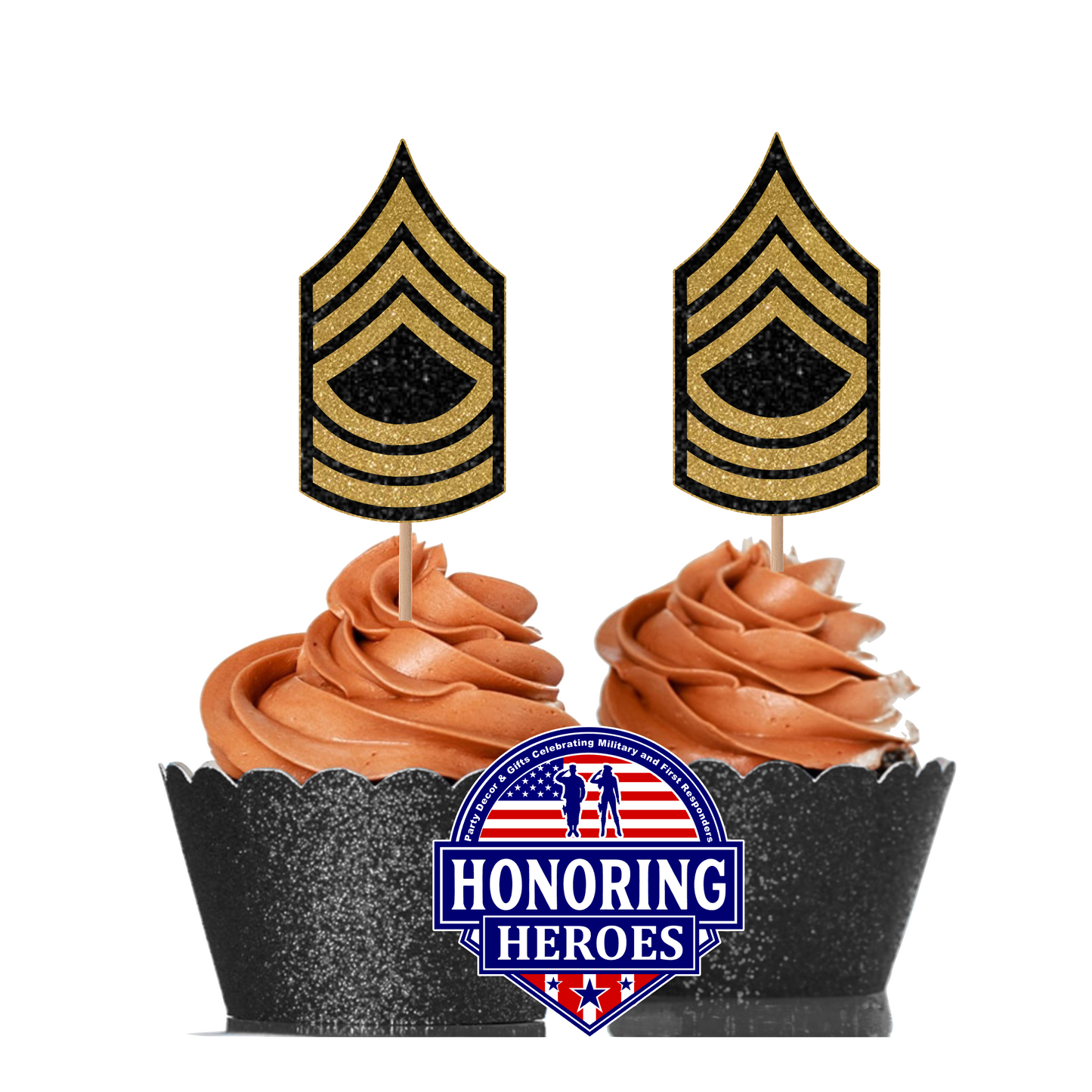 ARMY Enlisted Rank Cupcake Toppers