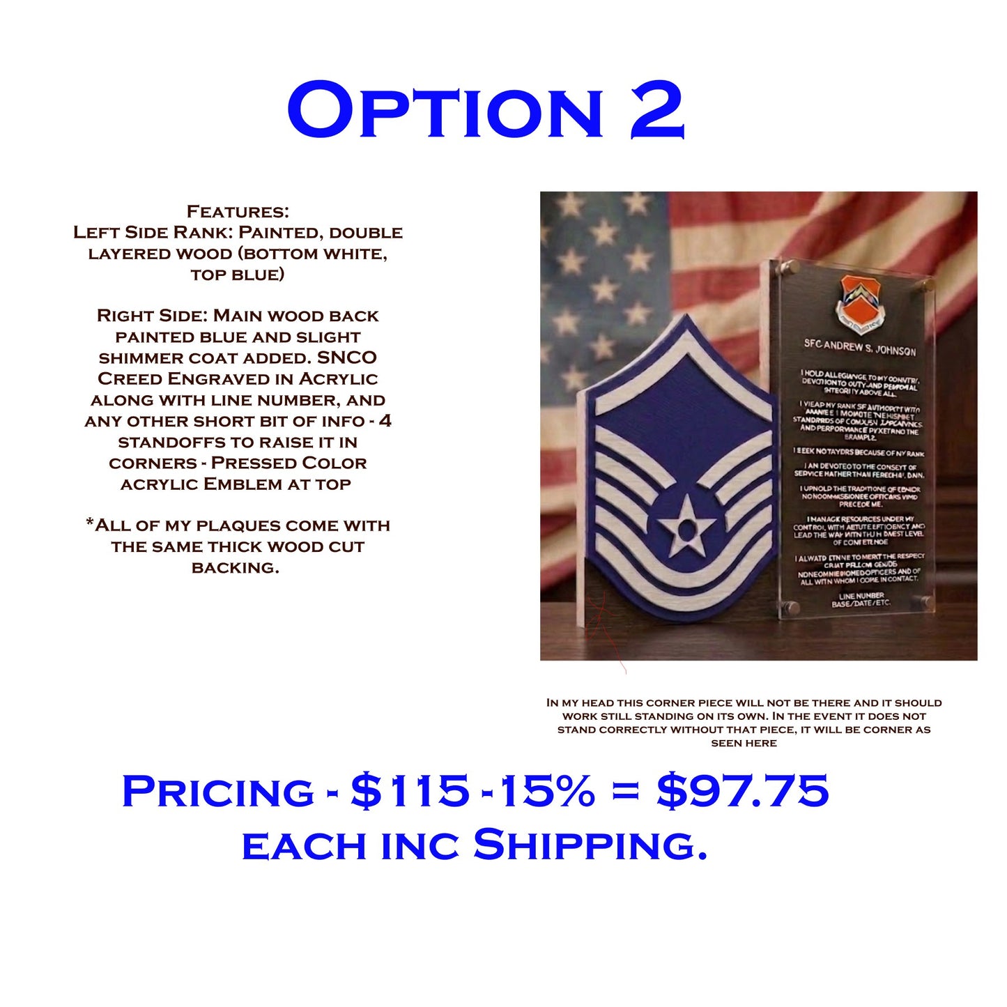 Custom Listing for Luke AFB MSgt Promotion