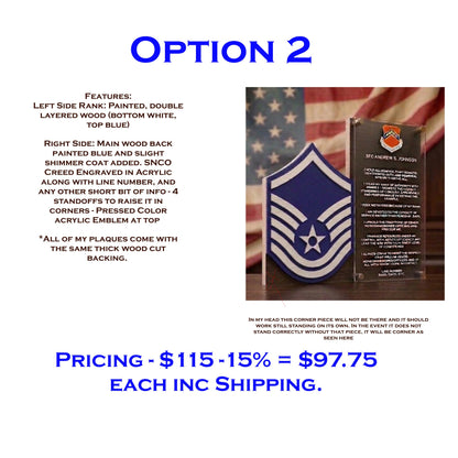 Custom Listing for Luke AFB MSgt Promotion