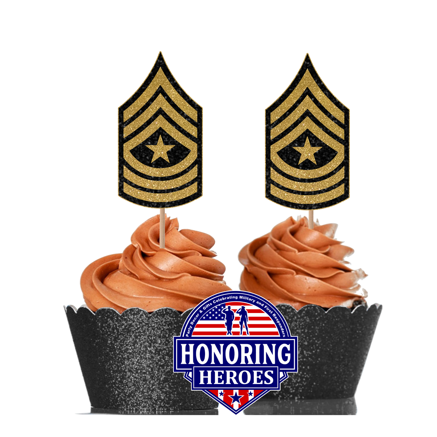 ARMY Enlisted Rank Cupcake Toppers