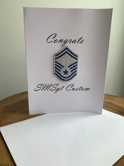 SMSGT - Air Force Enlisted Congrats Rank Greeting Card