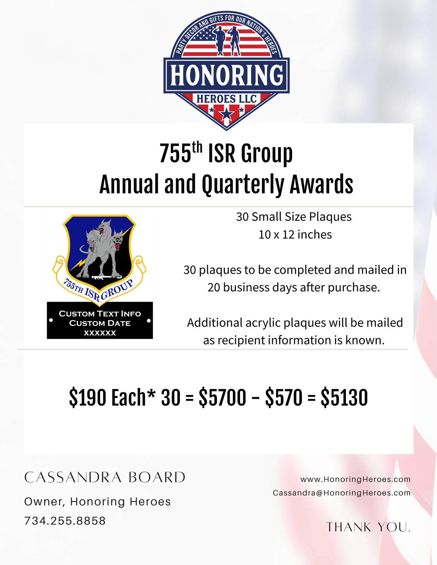 30 - 755th ISR Group Plaques
