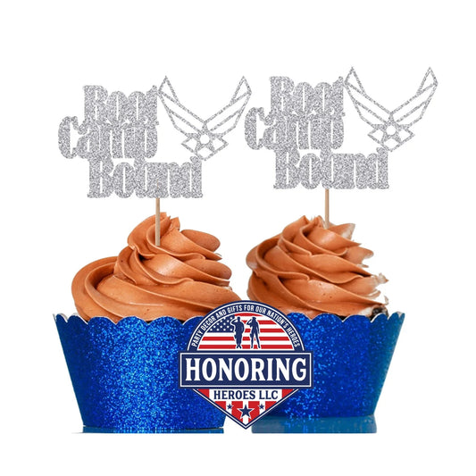 Air Force Boot Camp Bound Cupcake Toppers