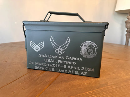 Air Force Custom Engraved Ammo Can
