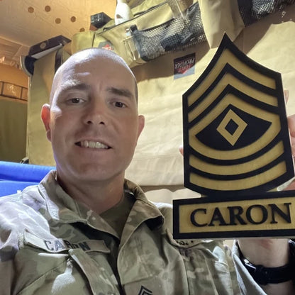 ARMY Self Standing Rank Name Plate