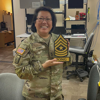 ARMY Self Standing Rank Name Plate