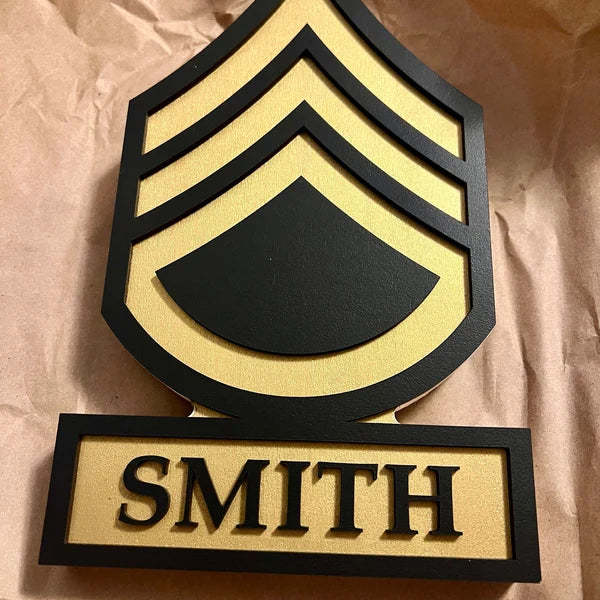 ARMY Self Standing Rank Name Plate