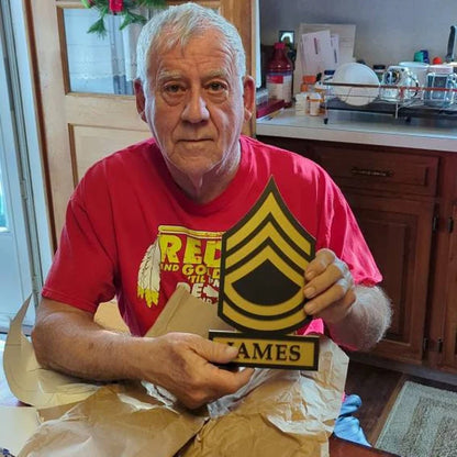 ARMY Self Standing Rank Name Plate