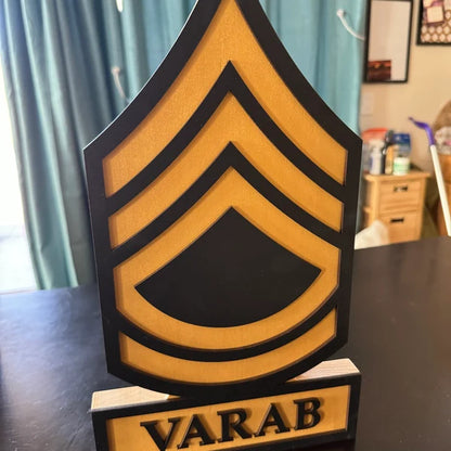 ARMY Self Standing Rank Name Plate