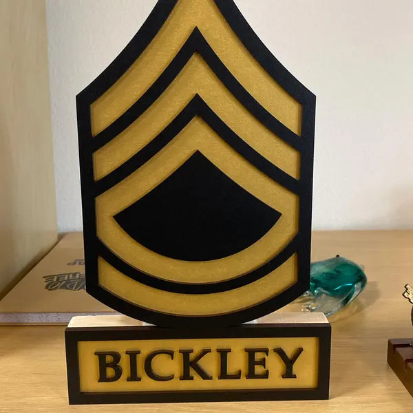 ARMY Self Standing Rank Name Plate