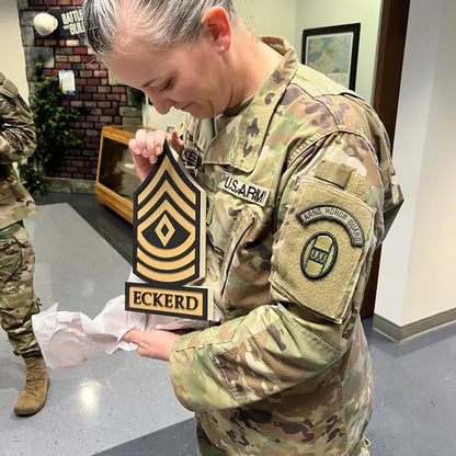 ARMY Self Standing Rank Name Plate