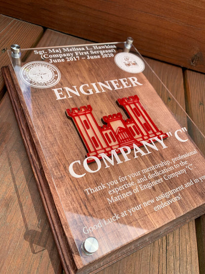 Custom Engraved Military Plaque