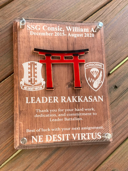 Custom Engraved Military Plaque