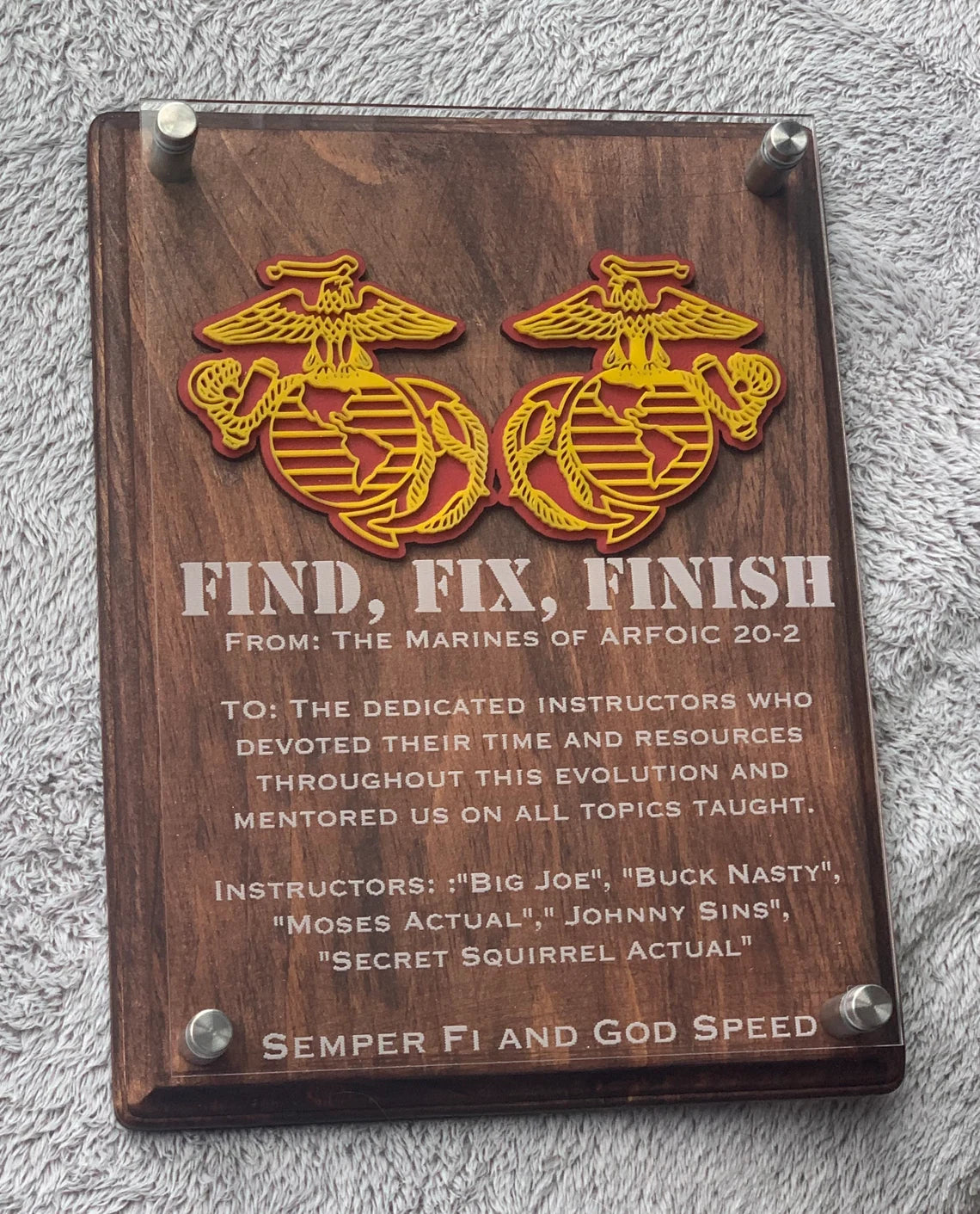 Custom Engraved Military Plaque