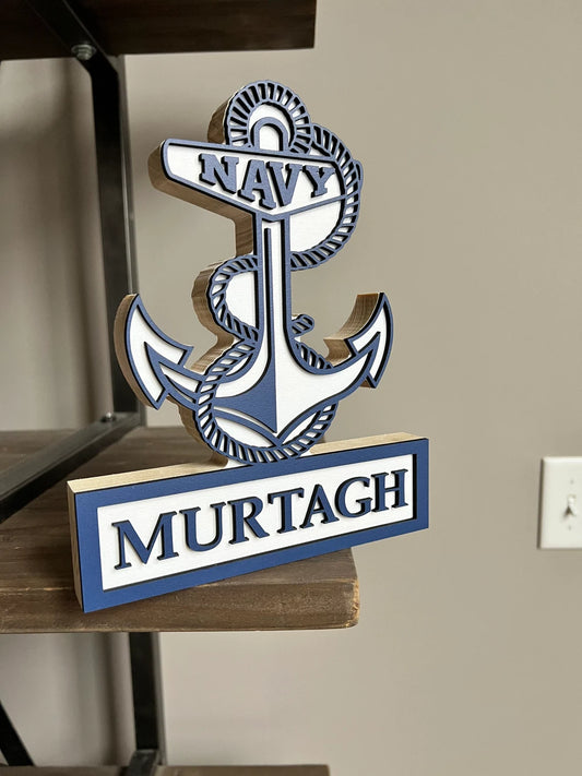 NAVY Self Standing Name Plate