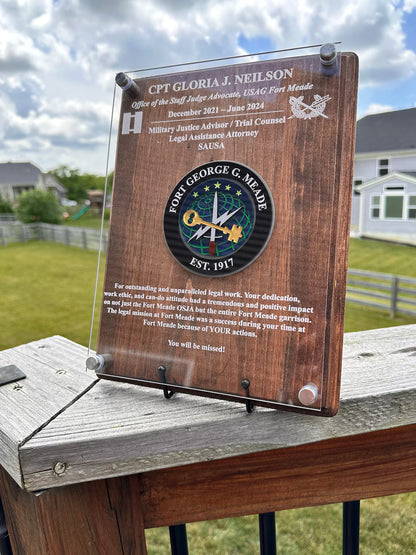 Custom Engraved Military Plaque