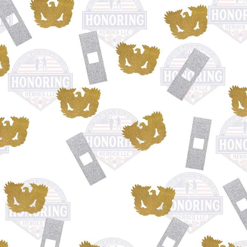 ARMY Warrant Officer and Rising Eagle Confetti