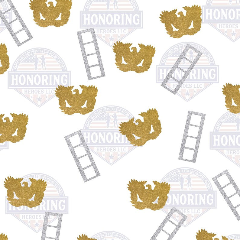 ARMY Warrant Officer and Rising Eagle Confetti