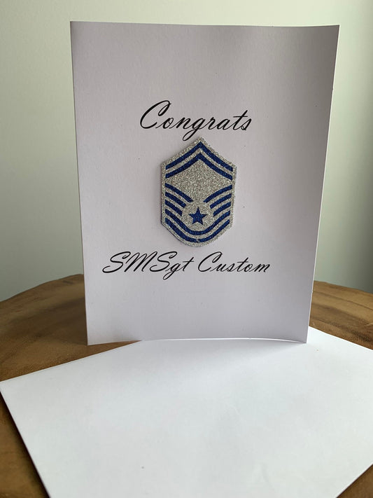 Air Force Enlisted Congrats Rank Greeting Card NO SHED!