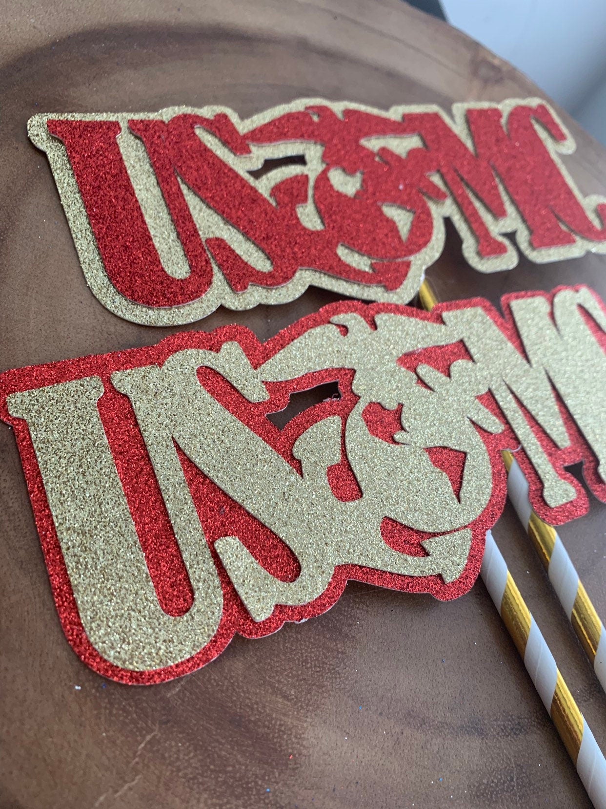 USMC with Emblem Cake Topper/Centerpiece. Marine Corp Emblem and USMC Cake Topper/Centerpiece. USMC Decor Marine Decor