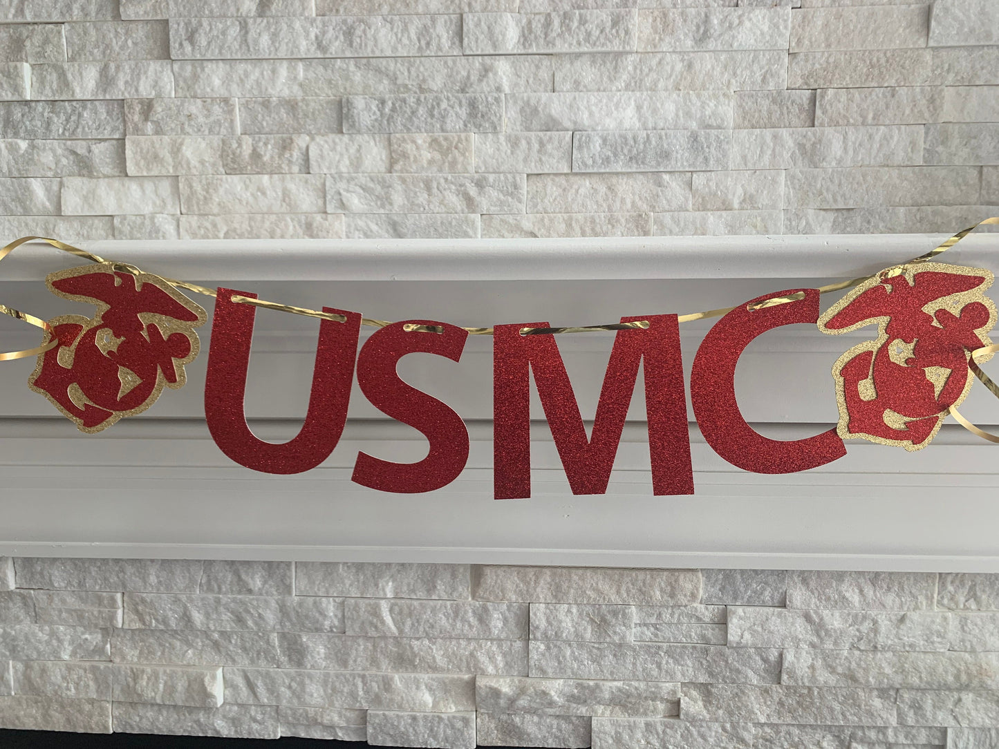 USMC Banner with Cutout Lettering