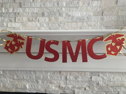 USMC Banner with Cutout Lettering