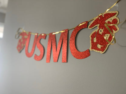 USMC Banner with Cutout Lettering