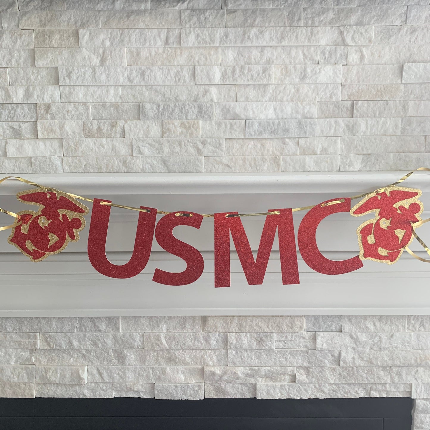 USMC Banner with Cutout Lettering