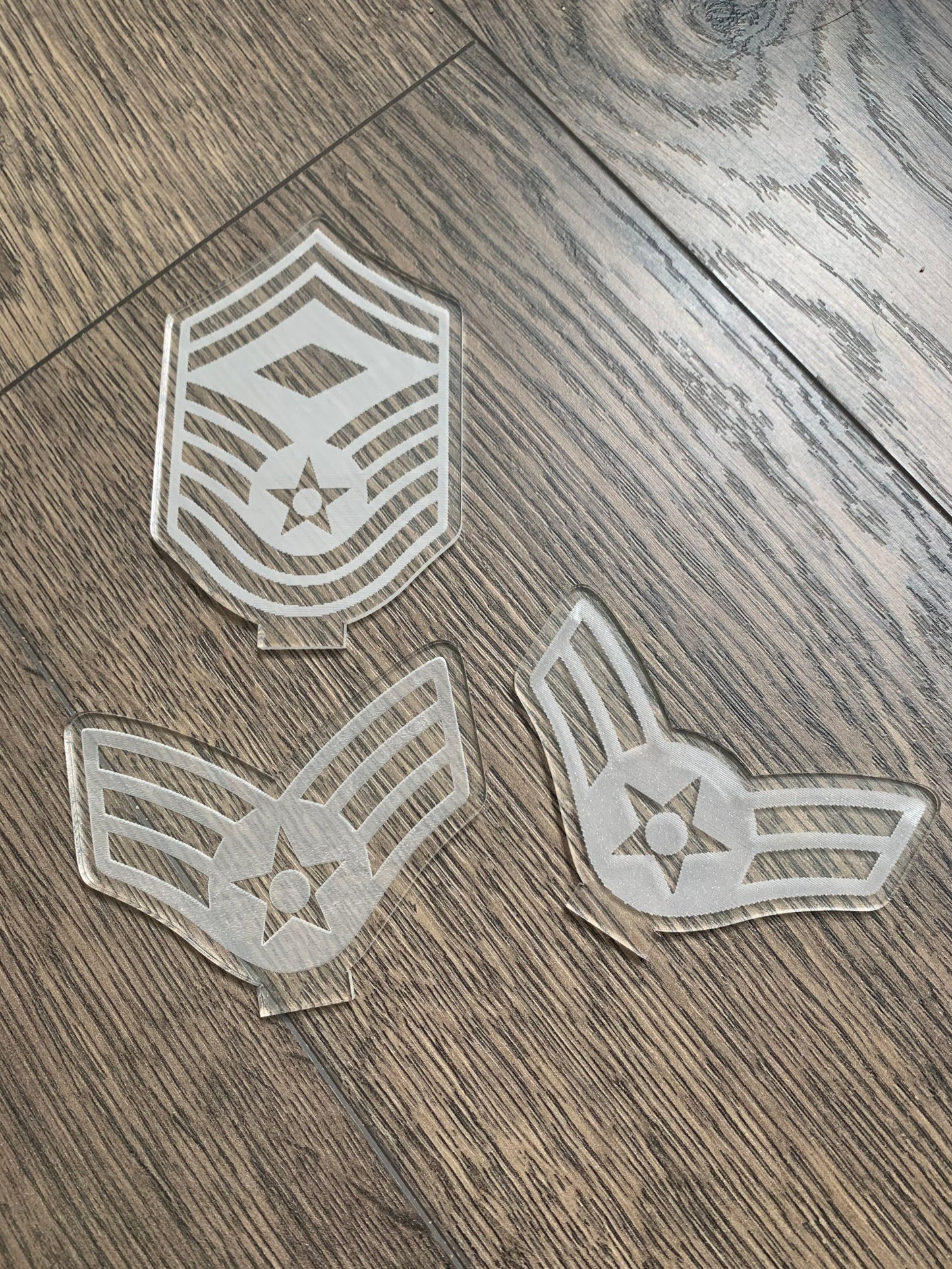 Air Force Interchangable Rank Pieces for Name Plate