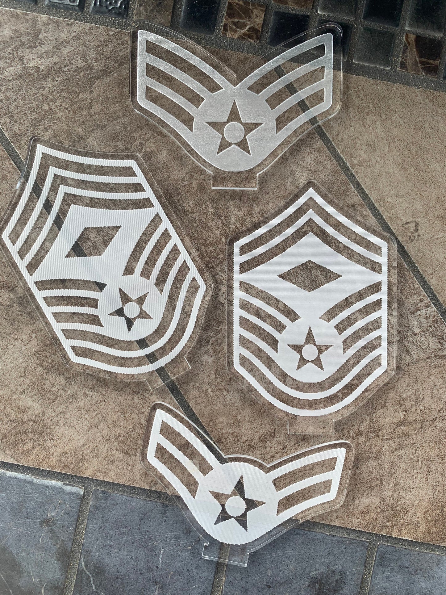 Air Force Interchangable Rank Pieces for Name Plate