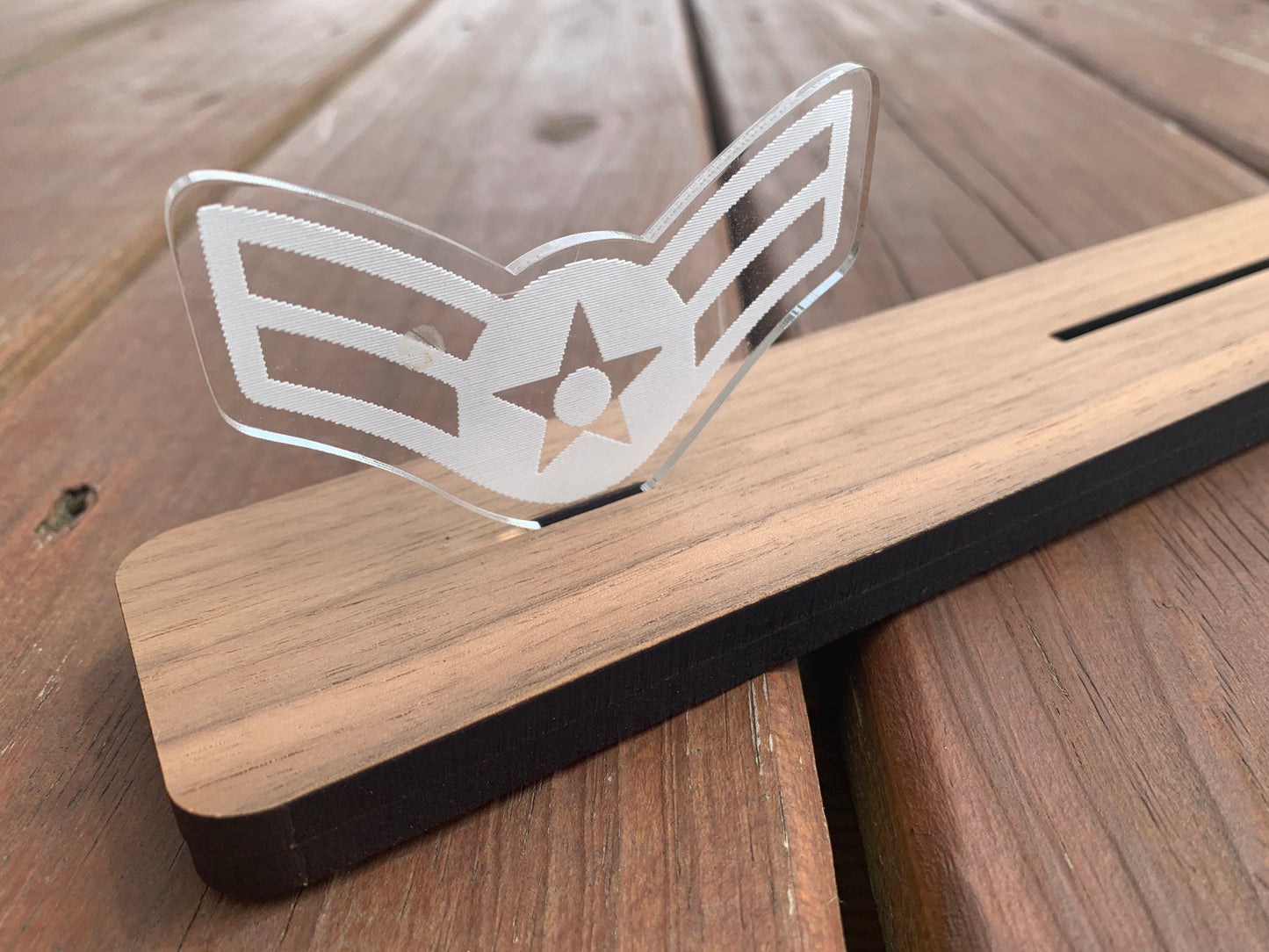 Air Force Interchangable Rank Pieces for Name Plate