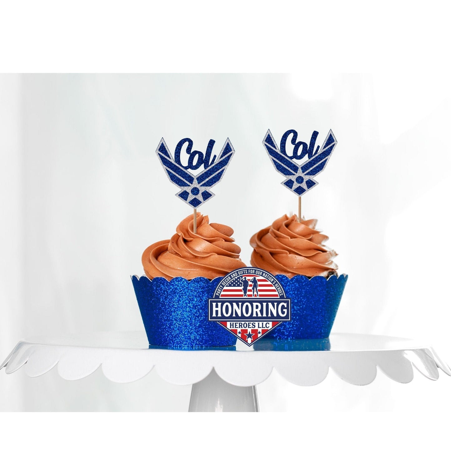 Air Force Rank Emblem Cupcake Topper. USAF Cupcake Topper. Retirement Cupcake Topper