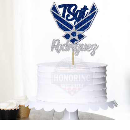 Custom Air Force Emblem Cake Topper.  United States Air Force Custom Cake Topper. USAF