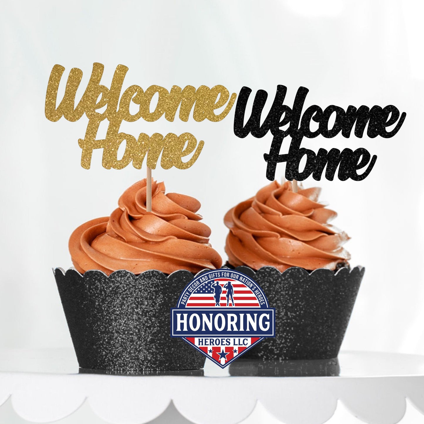 8 ct Welcome Home Cupcake Toppers