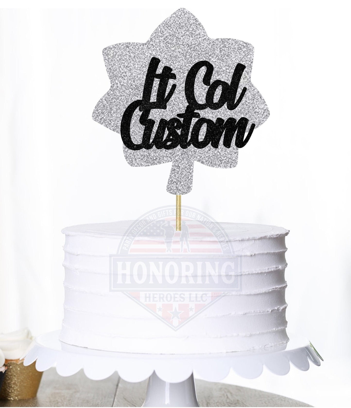 Lt Col Cake Topper with Optional Personalization